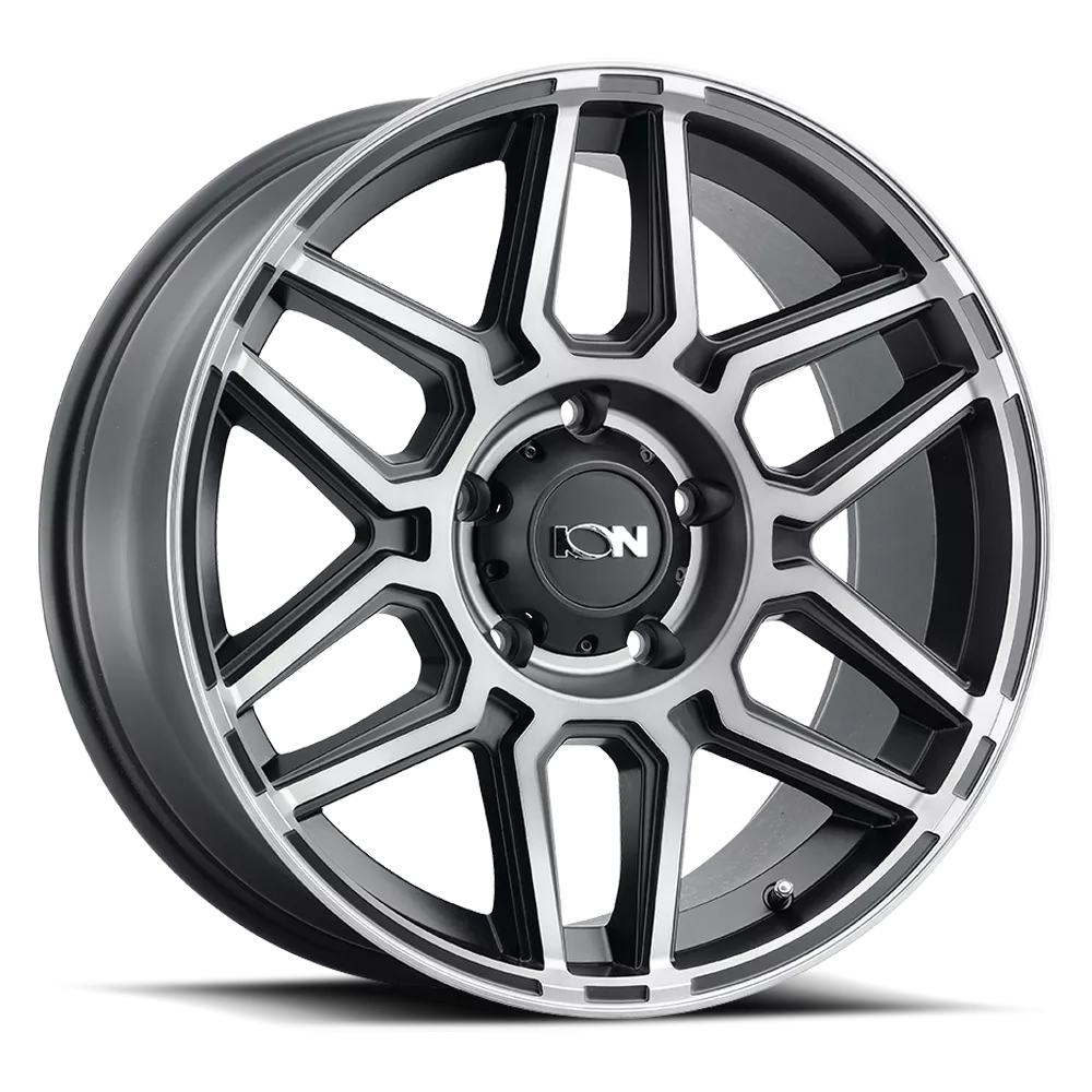 Cast Aluminum Wheels 146 MB 17×9 Machined Dark Tint Matte Black 8 On 170 Bolt Pattern 0 Offset ION Wheels