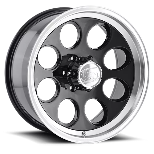 Cast Aluminum Wheels 171 BK 18×9 Machined Lip Black 8 On 165.1 Bolt Pattern 0 Offset ION Wheels