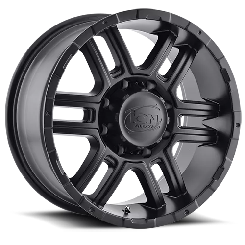 Cast Aluminum Wheels 179 MB 18×9 Matte Black 8 On 165.1 Bolt Pattern 12 Offset ION Wheels
