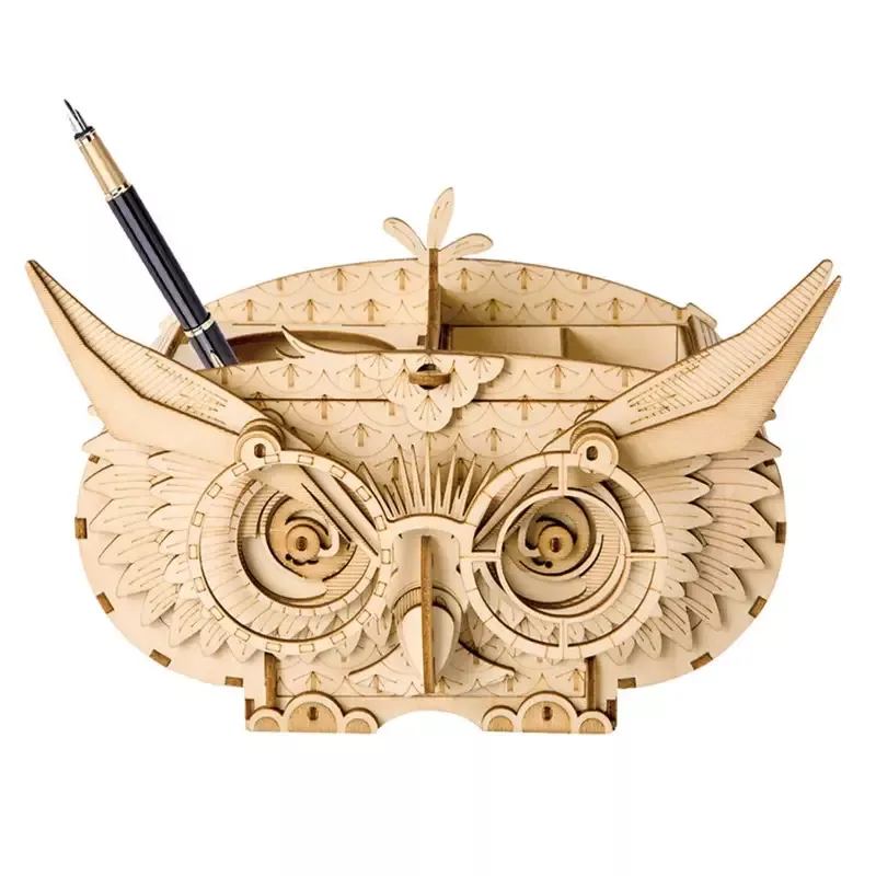 Classic 3D Wood Puzzles; Owl Storage Box