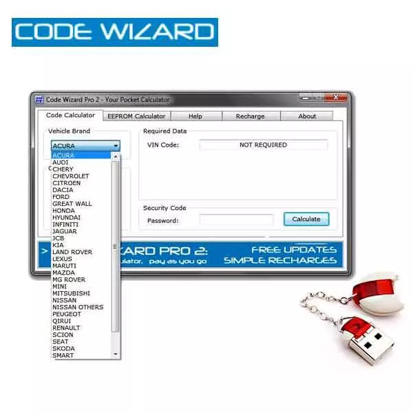 Code Wizard Pro 2 - ICC Pin Code Calculator Device - CWP-2 - Includes 200 FREE Tokens