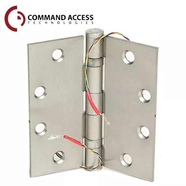Command Access - Energy Transfer Hinge - Clear Hinge - 2/18 Gauge - Satin Chrome
