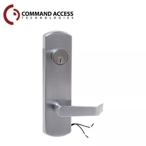 Command Access - ET25 - Electrified Exit Trim - Fail Safe - 12/24V - 5' Bridge Rectifier - Satin Chrome