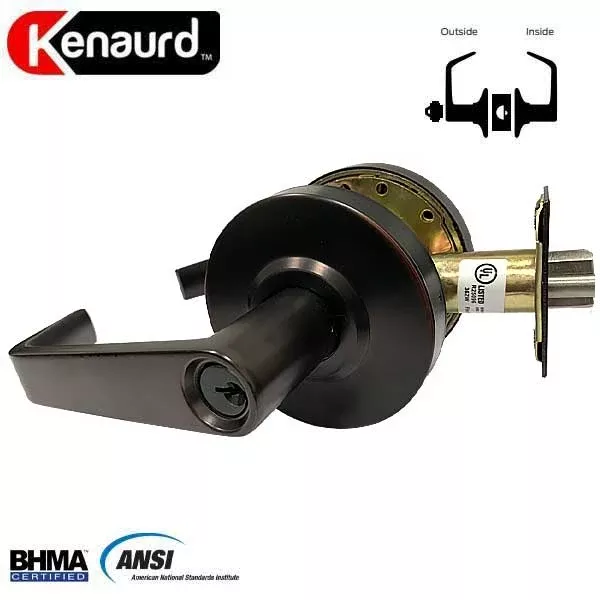 Commercial Lever Set Handle - 2-3/4” Standard Backset - Oil Rubbed Bronze - Classroom - Grade 2