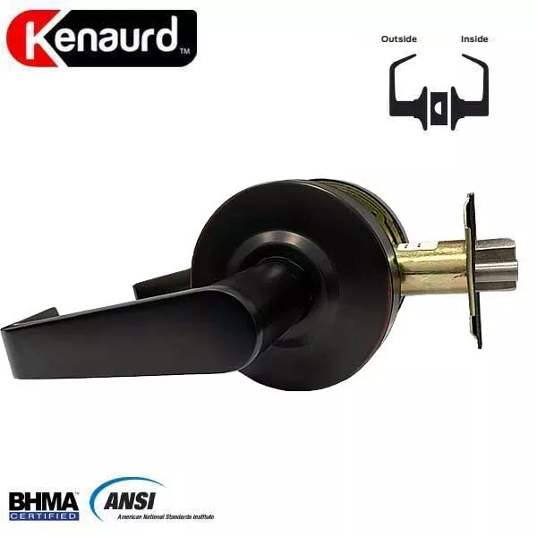 Commercial Lever Set Handle - 2-3/4” Standard Backset - Oil Rubbed Bronze - Passage - Grade 2