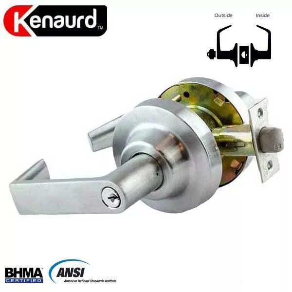 Commercial Lever Set Handle - 2-3/4” Standard Backset - Satin Chrome - Classroom - Grade 1