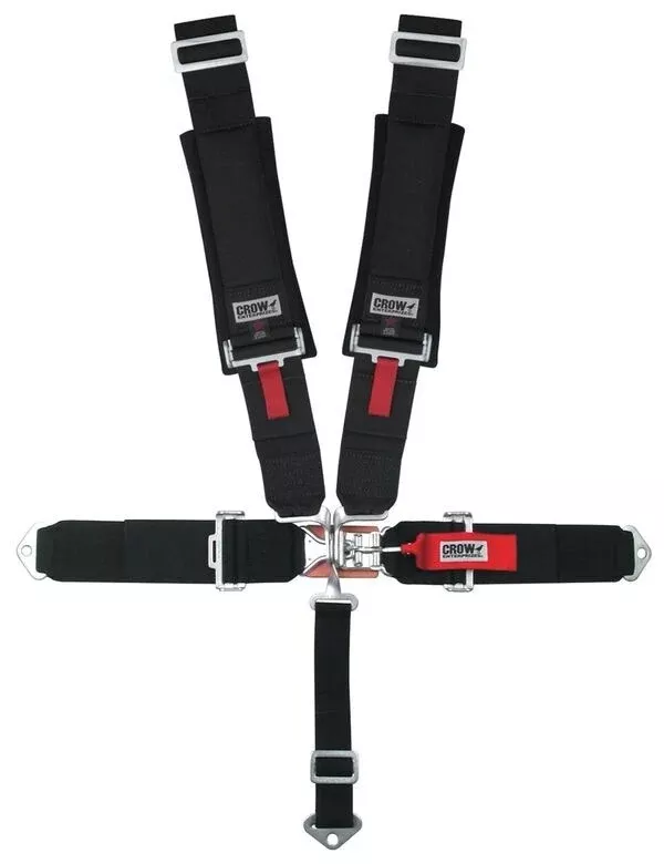 crow safety - 2X2 5-Way Latch & Link Harness BI/W/A Lap Belt