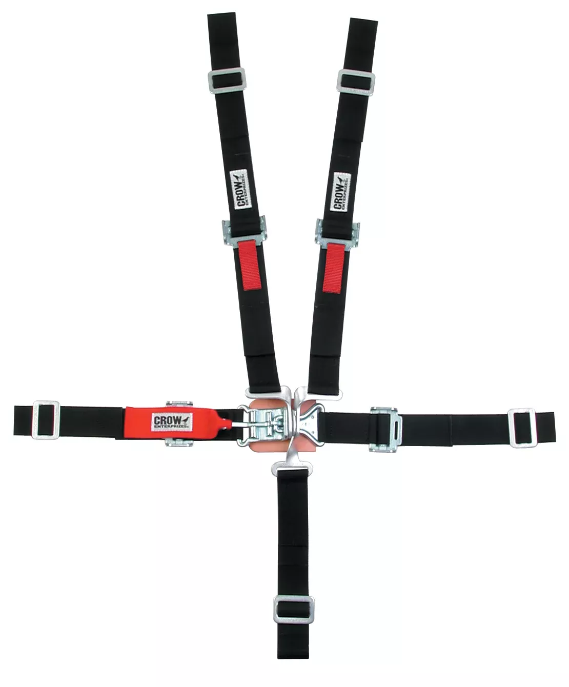 crow safety - 5 Point L&L 2in Lap Belt Pull Down Black SFI16.2