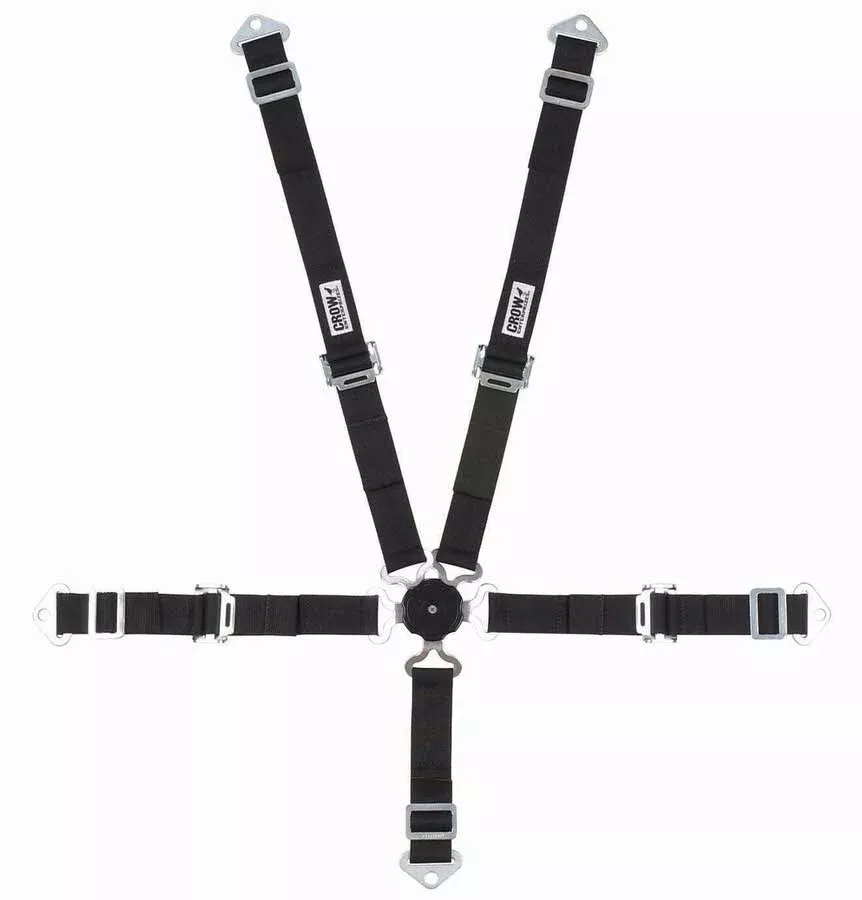 crow safety - 5-Pt Harness 2in Cam Lock Blk Pull Up