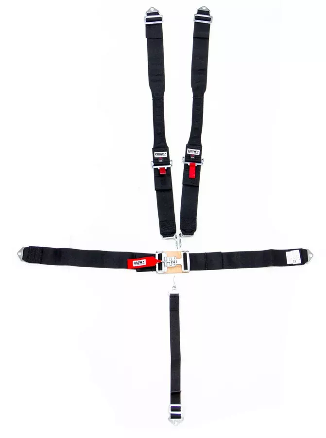 crow safety - 5-Pt Harness Big Latch Blk Hans Bolt In Pull Do