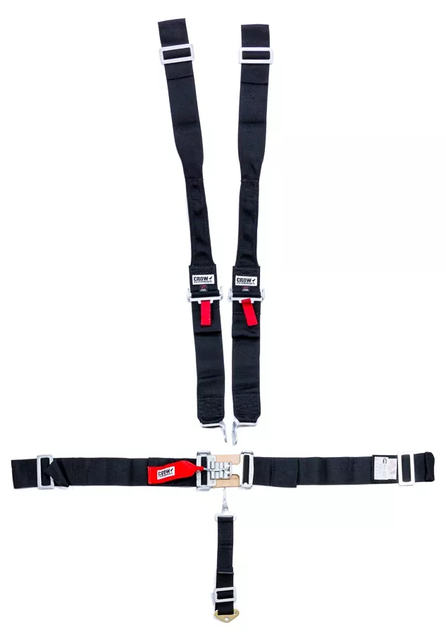 crow safety - 5-Pt Harness Big Latch Blk Hans Wrap Around Pul