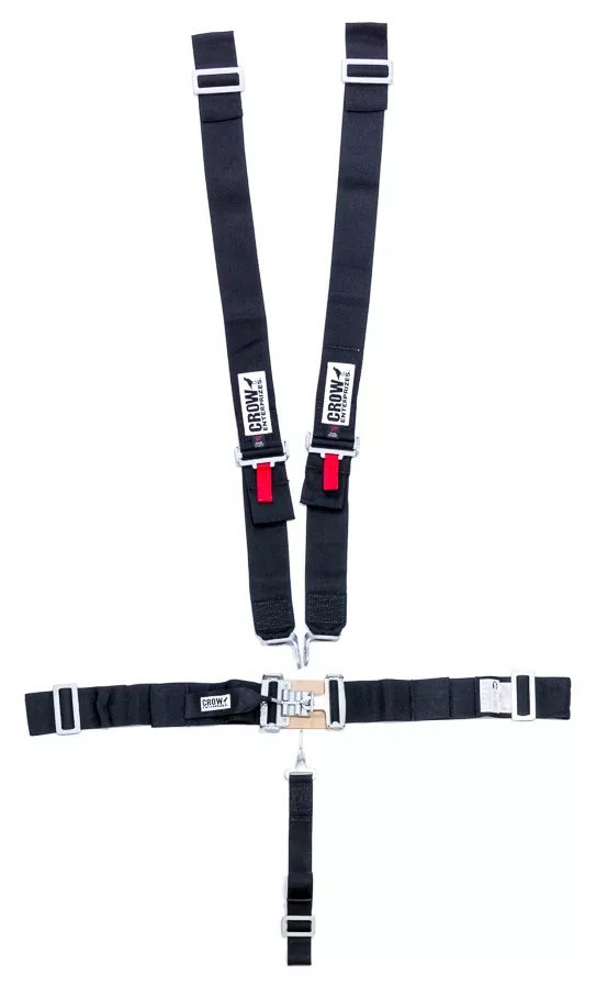 crow safety - 5-Pt Harness Big Latch Blk Wrap Around Pull Dow