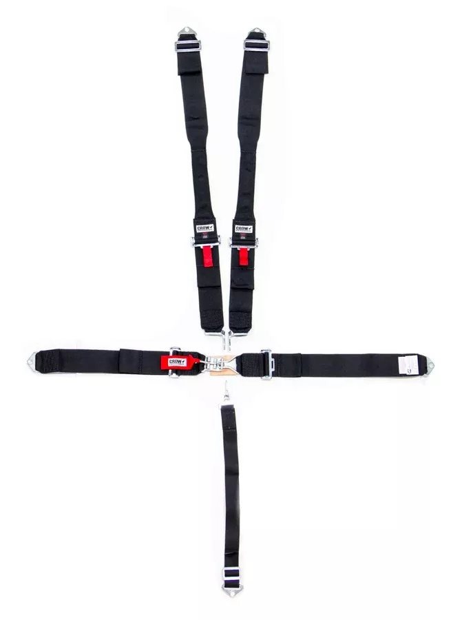 crow safety - 5-Pt Harness Small Latch Blk Hans Bolt In Pull Do