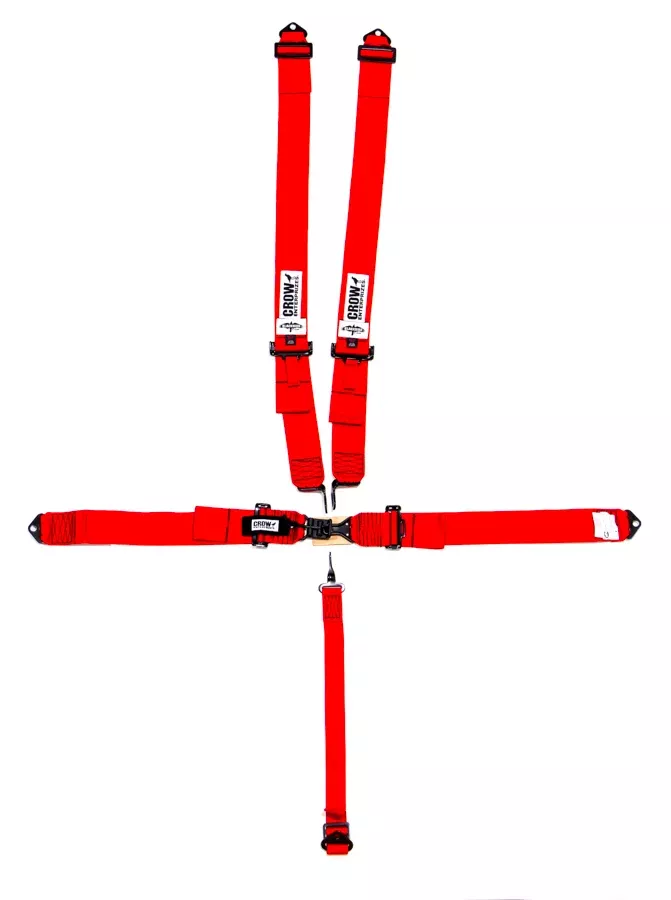 crow safety - 5-Pt Harness Small Latch RD Bolt In Blk Hardware