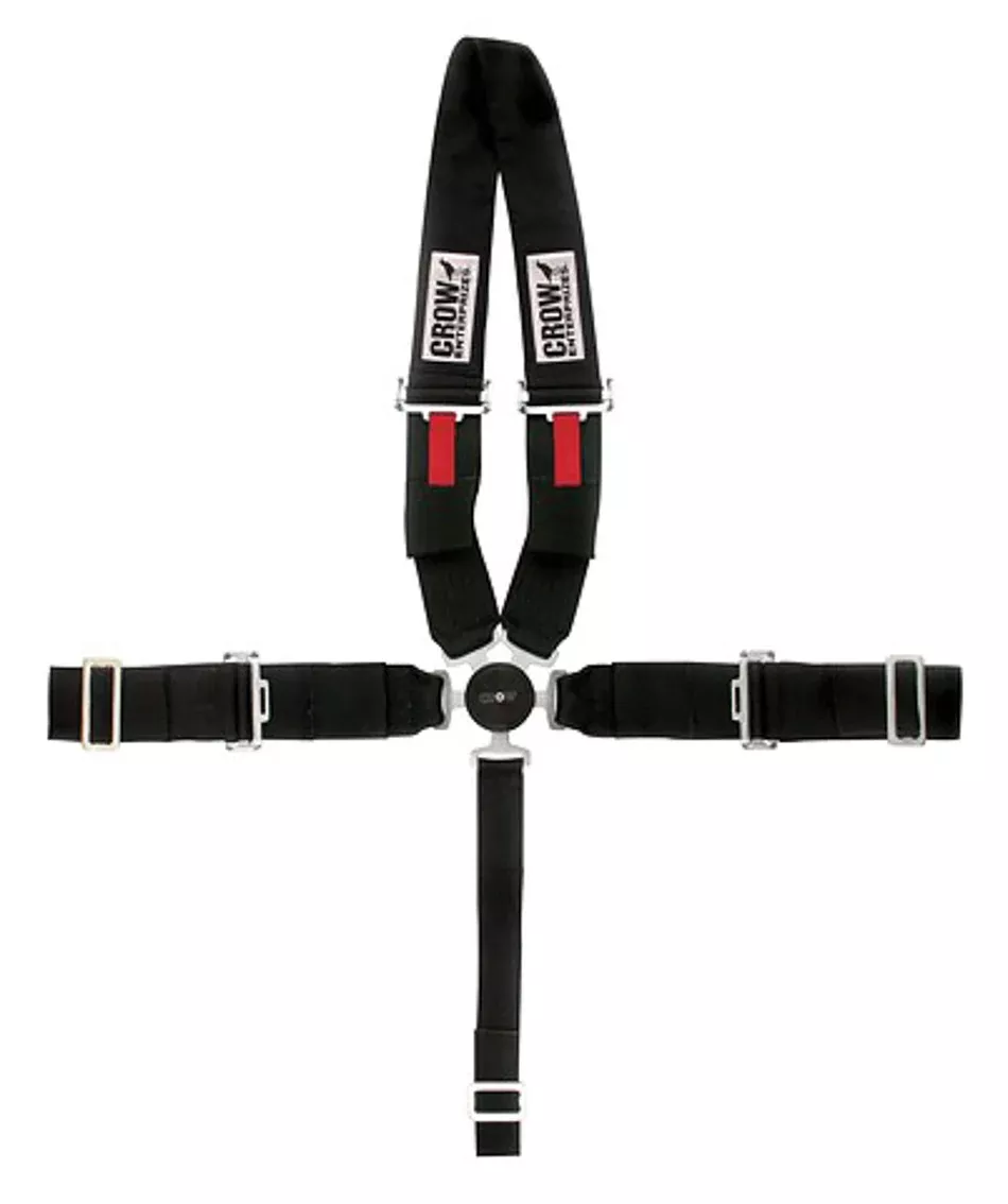 crow safety - Cam Lock 5 Point Wrap Around Pull Up Adj Black