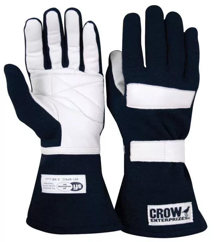 crow safety - Junior Driving Gloves Black Medium SFI-3.3/5