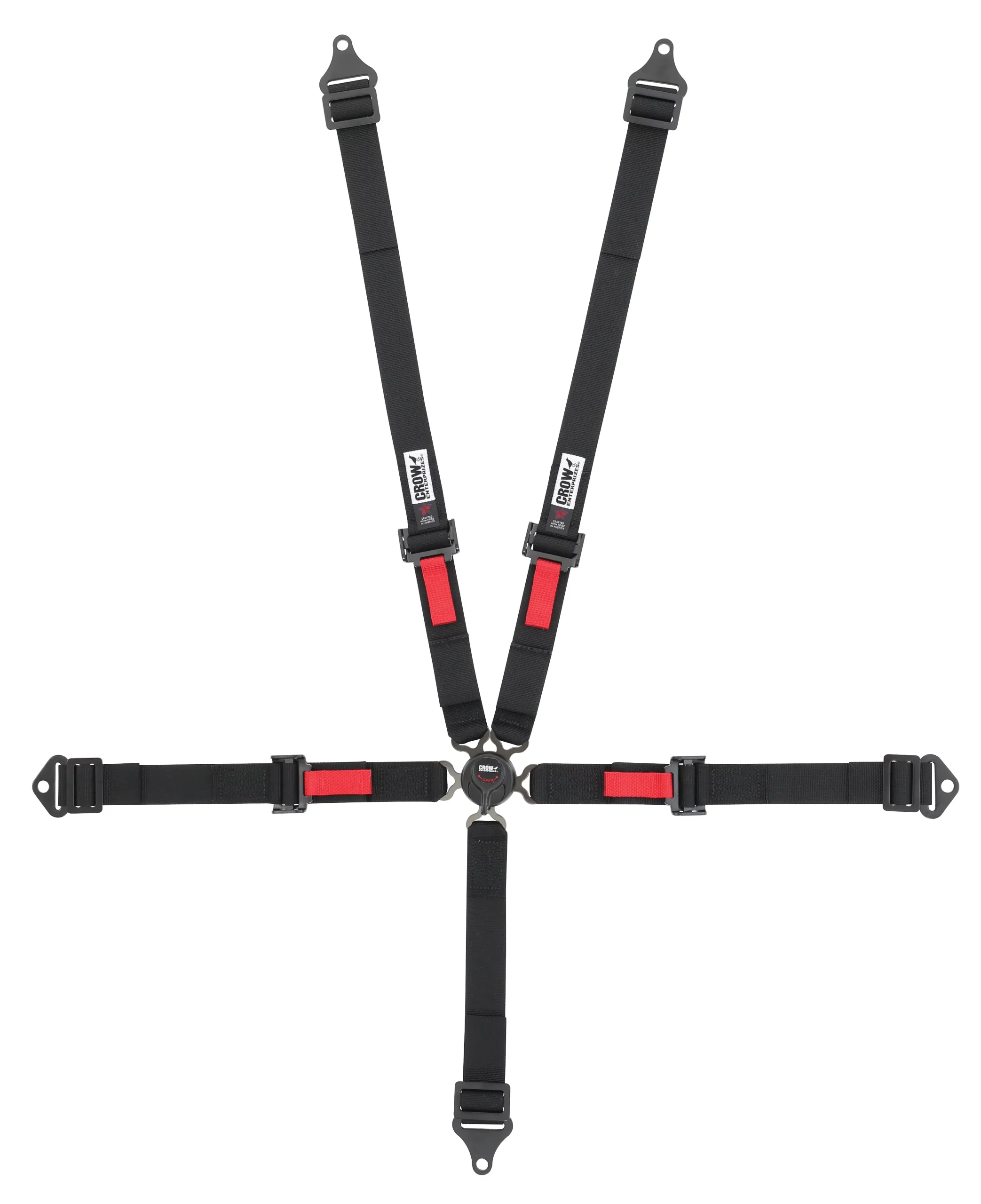 crow safety - Kam Lock 2in Belts Black Pull-Up Bolt In Or Wrap