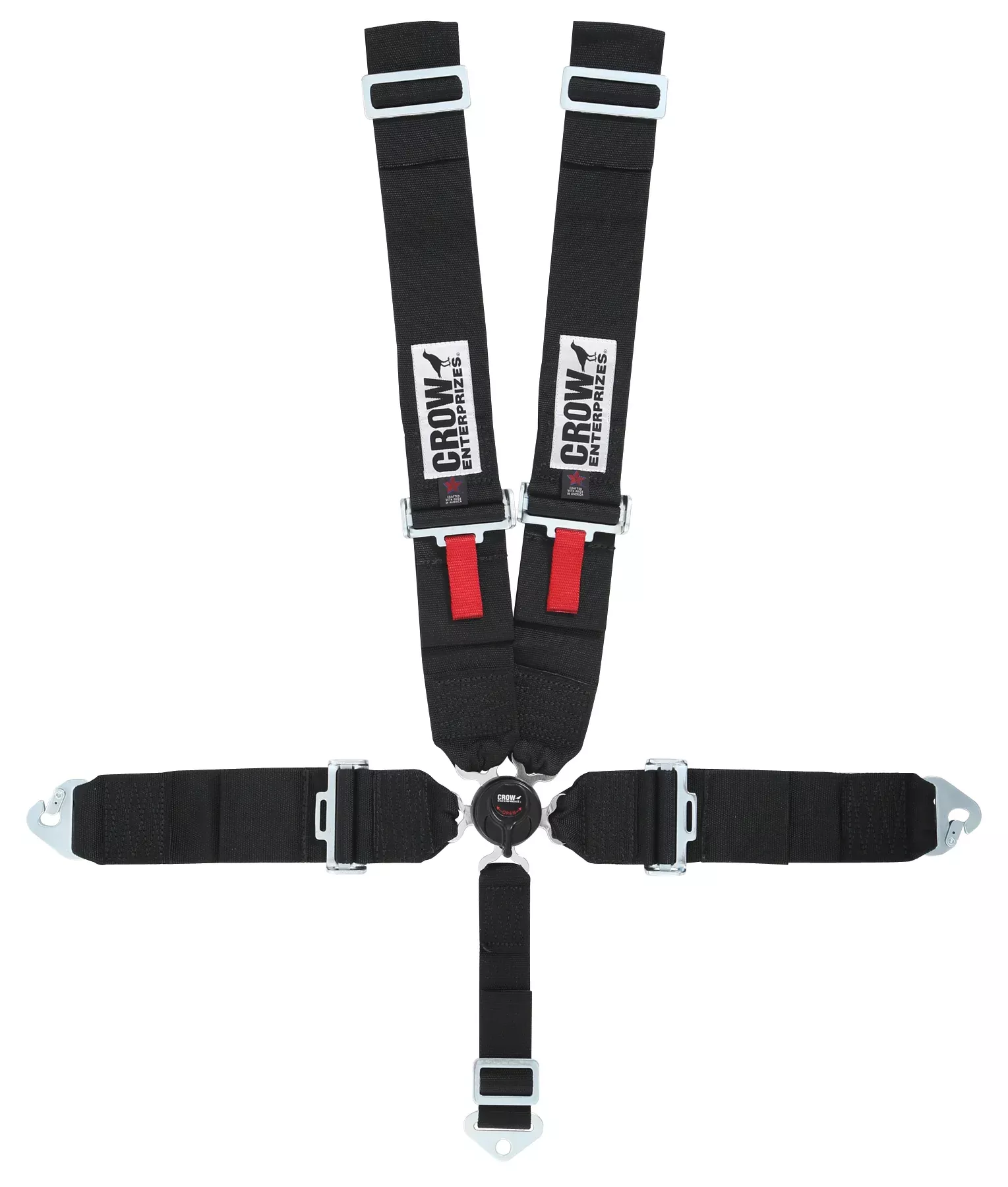 crow safety - Kam Lock Lap Belt 5-Way Black Floor Mount