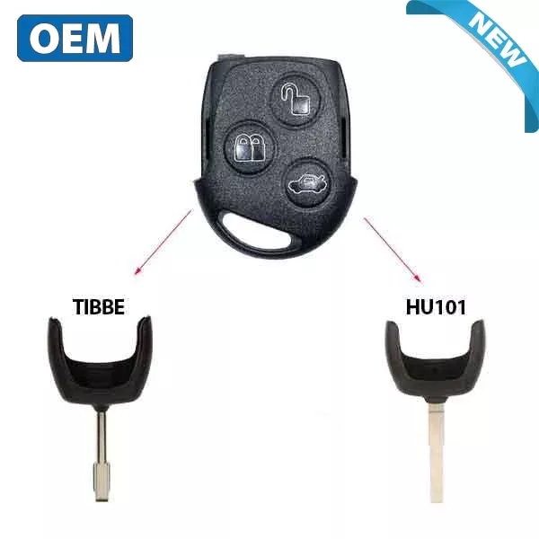 *Discontinued* 2010-2017 Ford Transit Connect Fiesta / 3-Button Remote Head Kit / PN: 164-R8042 / KR55WK47899 / 80 bit / TIBBE and HU101 Key Blades (OEM)