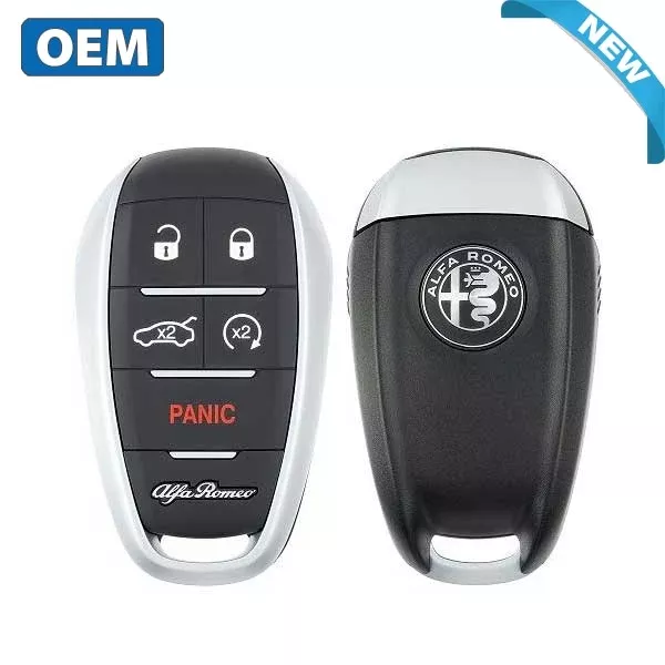 *Discontinued* 2017-2020 Alfa Romeo Giulia Stelvio / 5-Button Smart Key / PN: 6EP44LXHAA / KR5ALFA434 (OEM)