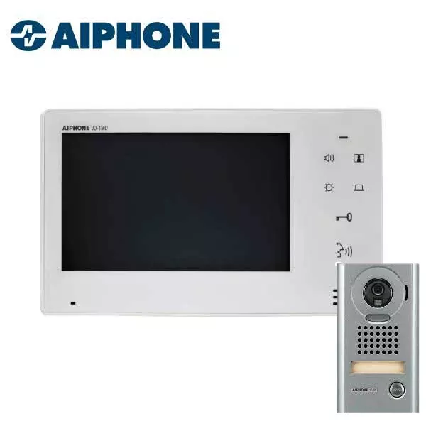 *Discontinued* AIPHONE - Entry Security Intercom Box Set - Vandal Resistant - Surface Mount Door Station - 7" Display - Microphone & Camera