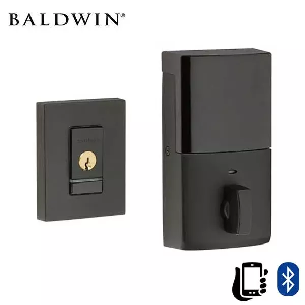 *Discontinued* Baldwin Estate Evolved - 8220.B Contemporary Electronic Deadbolt - Singl Cyl- Bluetooth - 150 - Satin Nickel - Grade 2