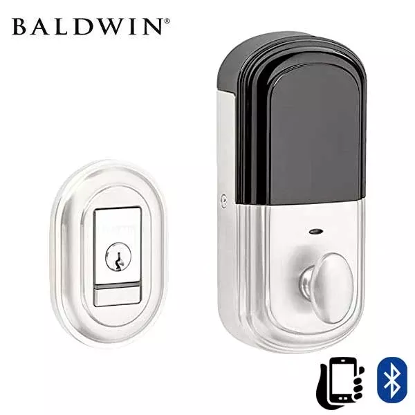 *Discontinued* Baldwin Estate Evolved - 8231.B Traditional Electronic Deadbolt - Singl Cyl- Bluetooth - 260 - Polished Chrome - Grade 2