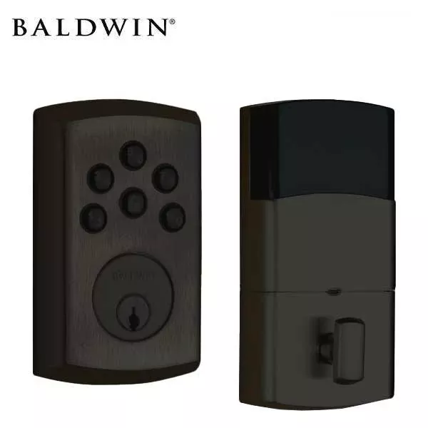 *Discontinued* Baldwin Estate Soho - 8285.AC1 Keyless Entry Electronic Deadbolt - Singl Cyl - 190 - Satin Black - Grade 2