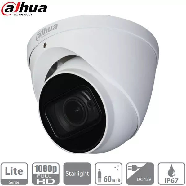 *Discontinued* Dahua / HDCVI / 2MP / Eyeball Camera / Motorized Varifocal / 2.7-12mm Lens / Outdoor / IP67 / 60m Smart IR / Starlight / 5 Year Warranty / DH-A21CJ0Z