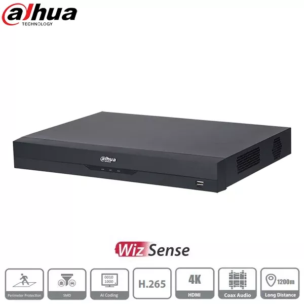 *Discontinued* Dahua / HDCVI DVR / 16 Channels / Analytics+ / 1U / Penta-brid / 8MP / 4K / HDD Sold Separately / DH-X82B3A