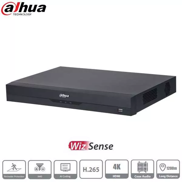 *Discontinued* Dahua / HDCVI DVR / 8 Channels / Analytics+ / 1U / Penta-brid / 8MP / 4K / 2TB HDD / DH-X82R2A2