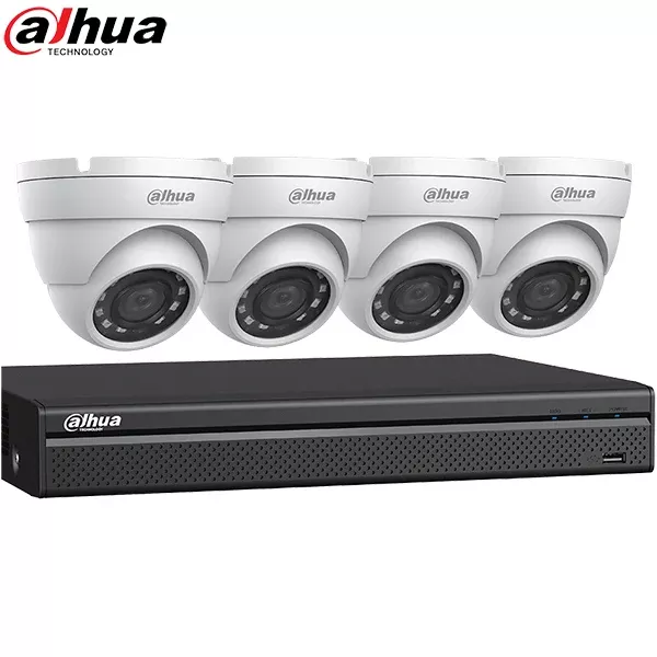 *Discontinued* Dahua / HDCVI DVR Kit / 4 Channels / 4K Penta-brid DVR / 4 x 2MP / 2.8mm lens / Mini Eyeball / 2 TB HDD / DH-C544E42