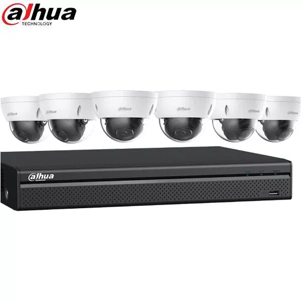 *Discontinued* Dahua / IP Camera Kit / 6 x 8MP Dome Cameras / 2.8mm Fixed Lens / 8-Channel / 4k NVR / 3TB HDD / IP67 / IK10 / Starlight / 5 Year Warranty / DH-N588D63S