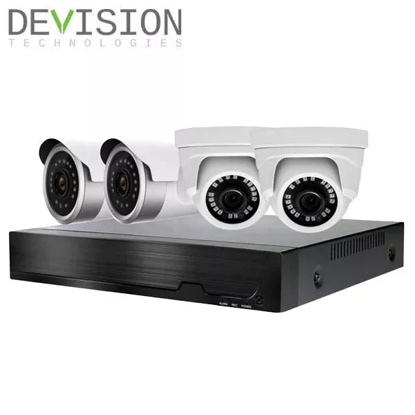 *Discontinued* Devision / HDCVI DVR Kit / 4 Channels / 5MN XVR / 1TB HDD / 2 x 4MP Eyeball Cameras + 2 x 4MP Bullet Cameras w/ 4mm Lens / DVA-XD2504-4441