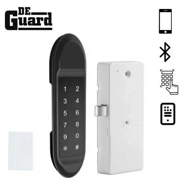 *Discontinued* Electronic Keyless Entry Smart Hotel Cabinet Lock - Bluetooth / App Control / Prox Card / Key Code - Matte Black
