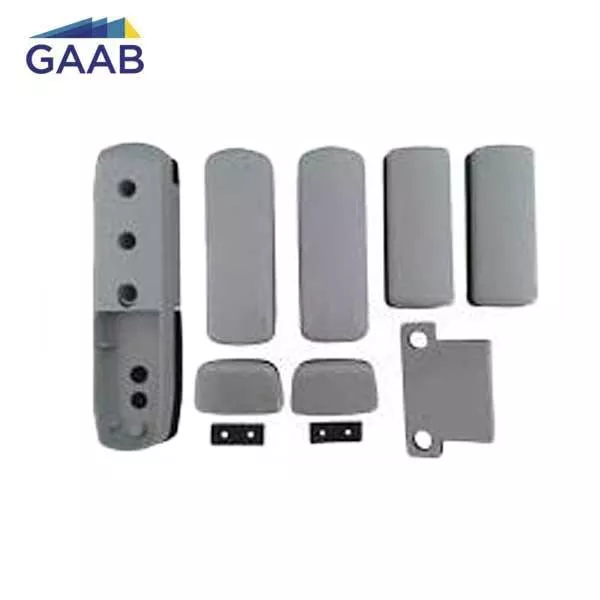 *Discontinued* GAAB - T373-04 - Rim Panic Exit Device Glass Door Installation Kit For Double Leaf Door - Satin Chrome