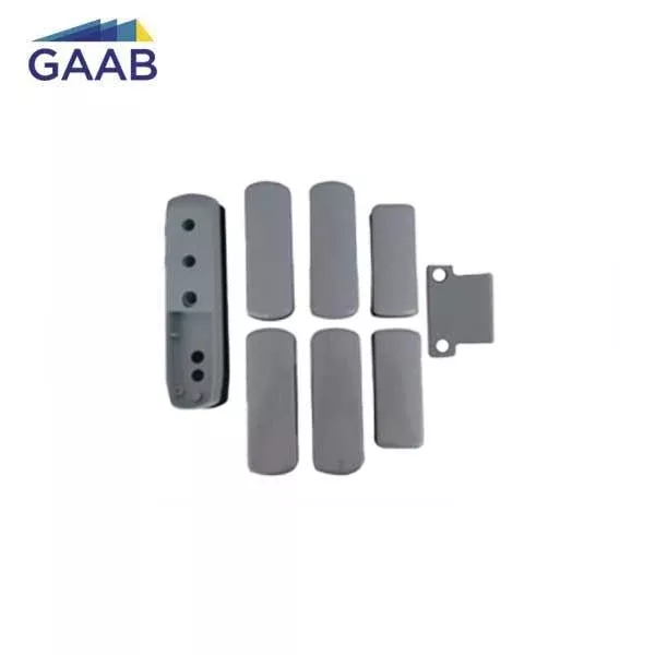 *Discontinued* GAAB - T380-04 - Crossbar Exit Device Glass Door Installation Kit For Double Leaf Door - Satin Chrome