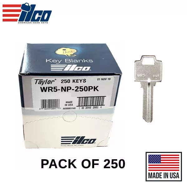 *Discontinued* Ilco - WR5-NP WEISER Key Blank - 250 Pack