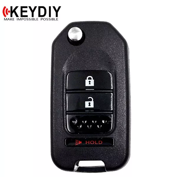 *Discontinued* KEYDIY - Honda Style - 3-Button Flip Key Blank - Black(KD-B10-2+1)