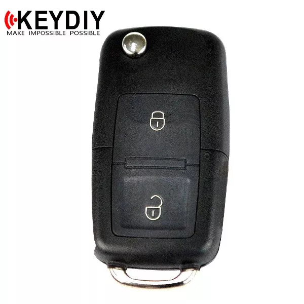 *Discontinued* KEYDIY - VW Style - 2-Button Flip Key Blank - Black(KD-B01-2)