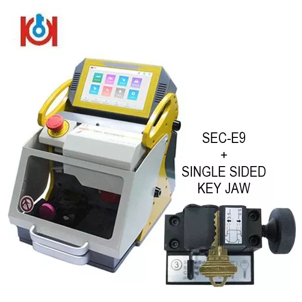 *Discontinued* KUKAI - SEC-E9 Automatic Key Cutting Machine - Generation IV Android Tablet Version + T-Ninja Pro Key Programmer - Cut & Program Bundle