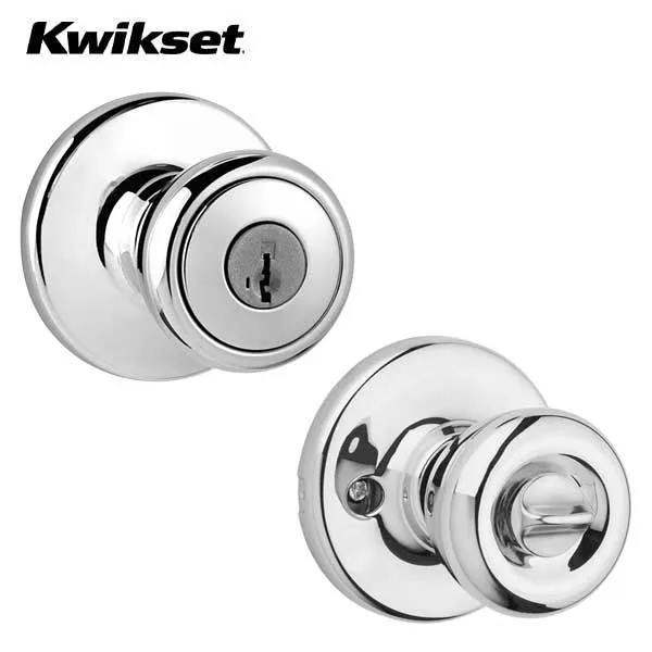 *Discontinued* Kwikset - 400T - Tylo Knob Set - Round Rose - Optional Finish - Entrance - SmartKey Technology - Grade 3