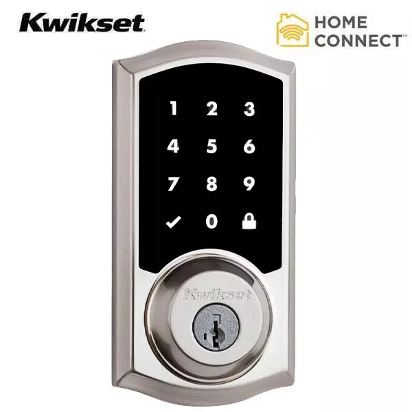 *Discontinued* Kwikset - SmartCode 916TRL - Traditional Electronic Deadbolt - 15 - Satin Nickel - Home Connect (Amazon Key Edition)