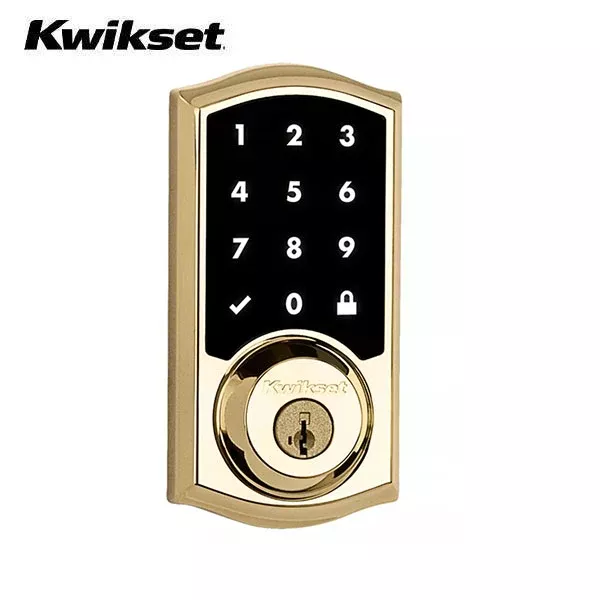 *Discontinued* Kwikset - SmartCode 916TRL - Traditional Electronic Deadbolt - with Zigbee Technology - L03 - Lifetime Polished Brass - Grade 2