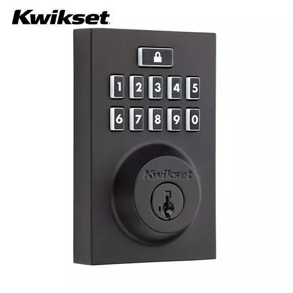 *Discontinued* Kwikset - SmartCode913CNT - Contemporary Electronic Deadbolt - 514 - Matte Black - Grade 2