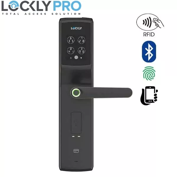 *Discontinued* Lockly - PGD829AFVB - Secure Lux - Mortise Smart Lock - Fingerprint Reader - RFID Card - Bluetooth App Controlled - Venetian Bronze