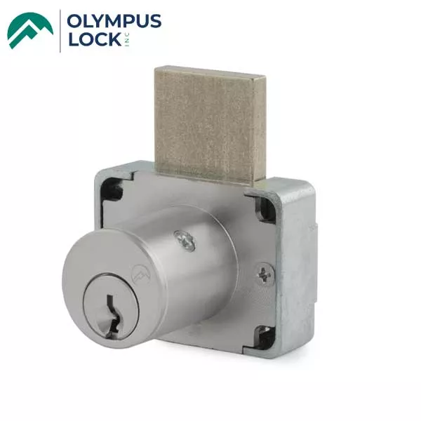 *Discontinued* Olympus - 200DW - Cabinet Drawer Deadbolt Lock - N Series National - 26D - Satin Chrome - 15/16" - KA 915 - Grade 1