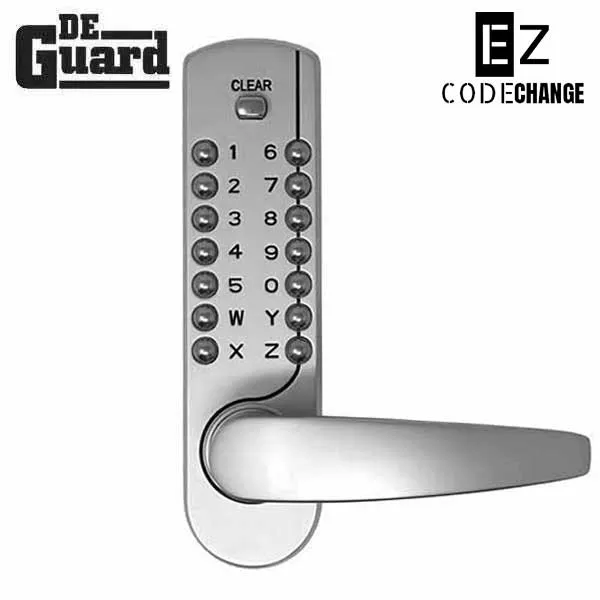*Discontinued* Premium Mechanical Keypad Keyless Lever Set - EZ Code Change - Satin Chrome
