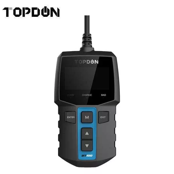 *Discontinued* TOPDON - BT100 - Handheld Battery Cranking and Charging System Tester - 12V - Reverse Polarity Protection