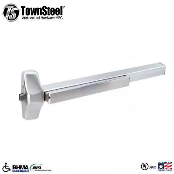 *Discontinued* TownSteel - ED1100 - Rim Exit Device Push Bar - 36" -Satin Stainless -Grade 1